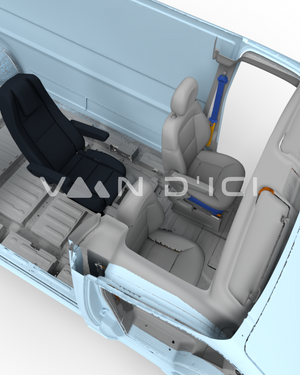 Banquette siège simple Ranger pour Sprinter/Transit/Promaster - VanEquipped