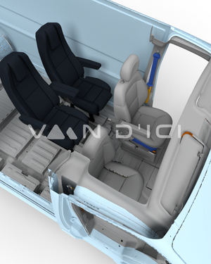Banquette siège simple Ranger pour Sprinter/Transit/Promaster - VanEquipped