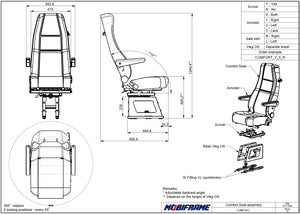 Banquette siège simple Confort pour Sprinter/Transit/Promaster - VanEquipped