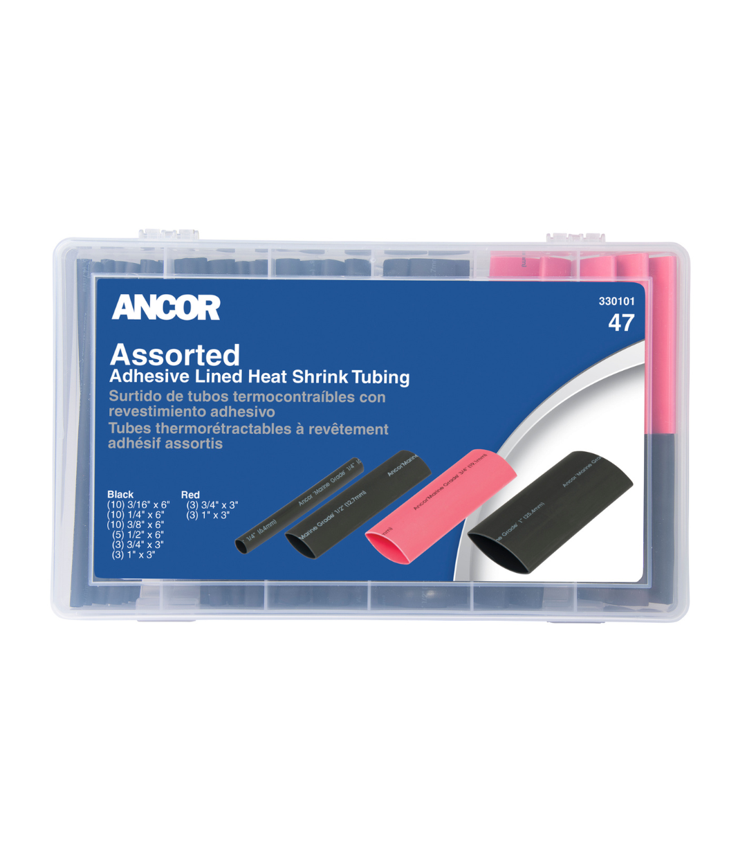 Kit de gaines thermorétractables Ancor (avec colle)