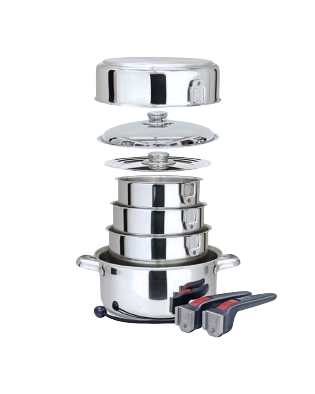 Casseroles pour induction 10 morceaux (acier inoxydable)