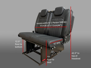 Banquette-Lit pour Sprinter/Transit/Promaster VanEquipped - 2 Places